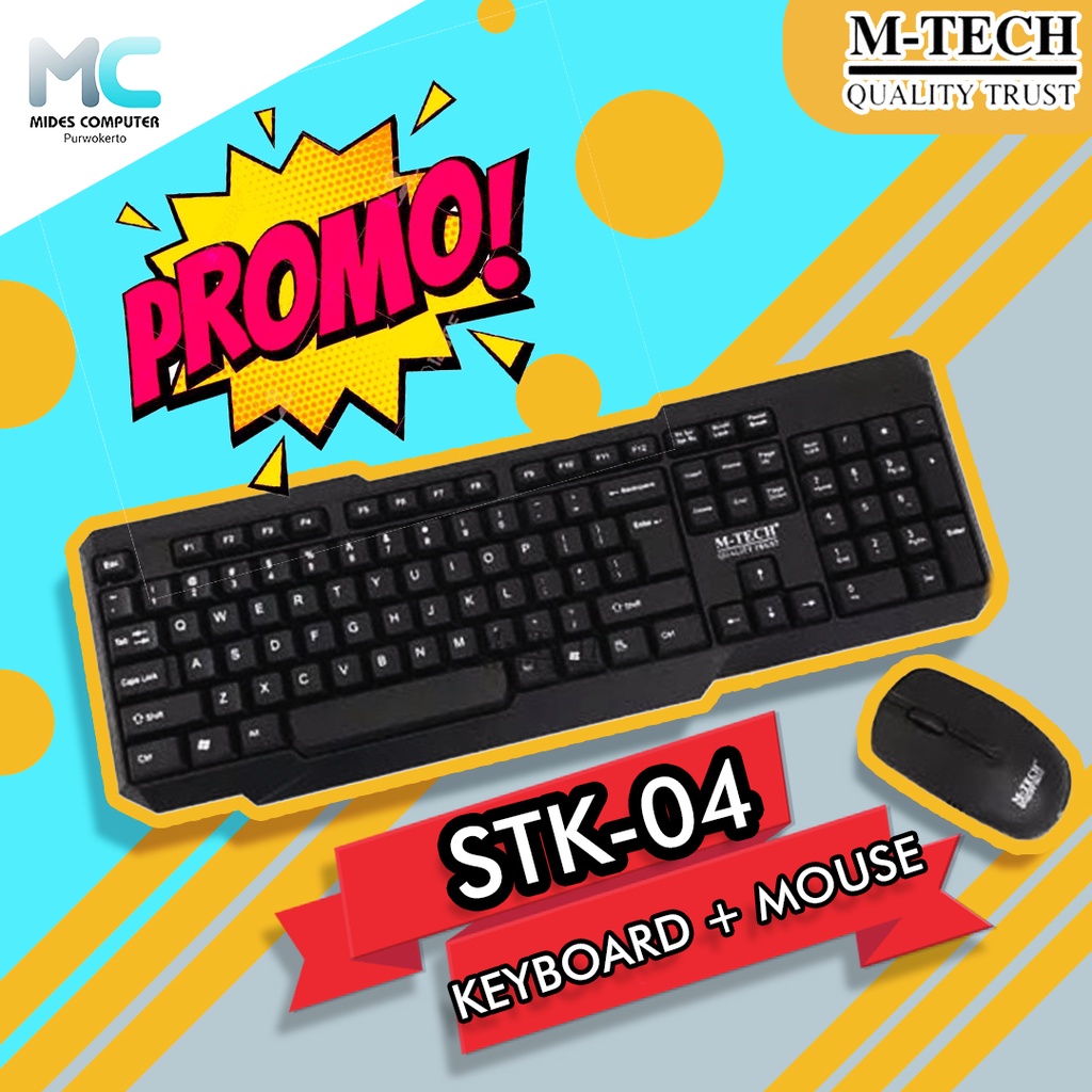 Mouse dan Keyboard Wireless Combo M-TECH STK 04