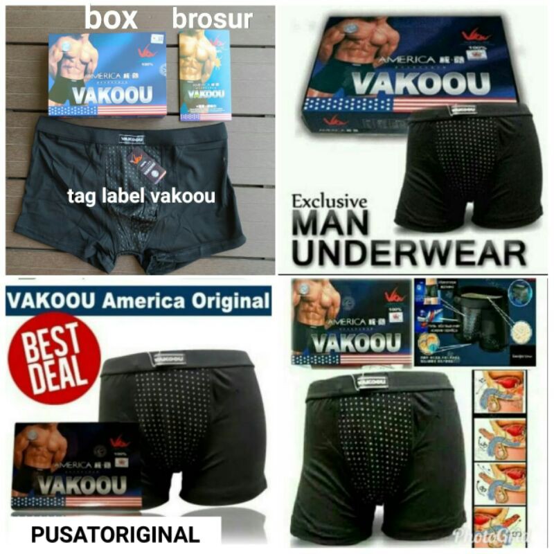 AMERICAN VAKOOU MAGNETIC BOXER CELANA DALAM PRIA UNTUK KESEHATAN ORIGINAL