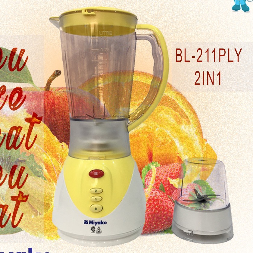 Blender Plastic Miyako 1.5 Liter BL211PLY Kualitas Terbaik