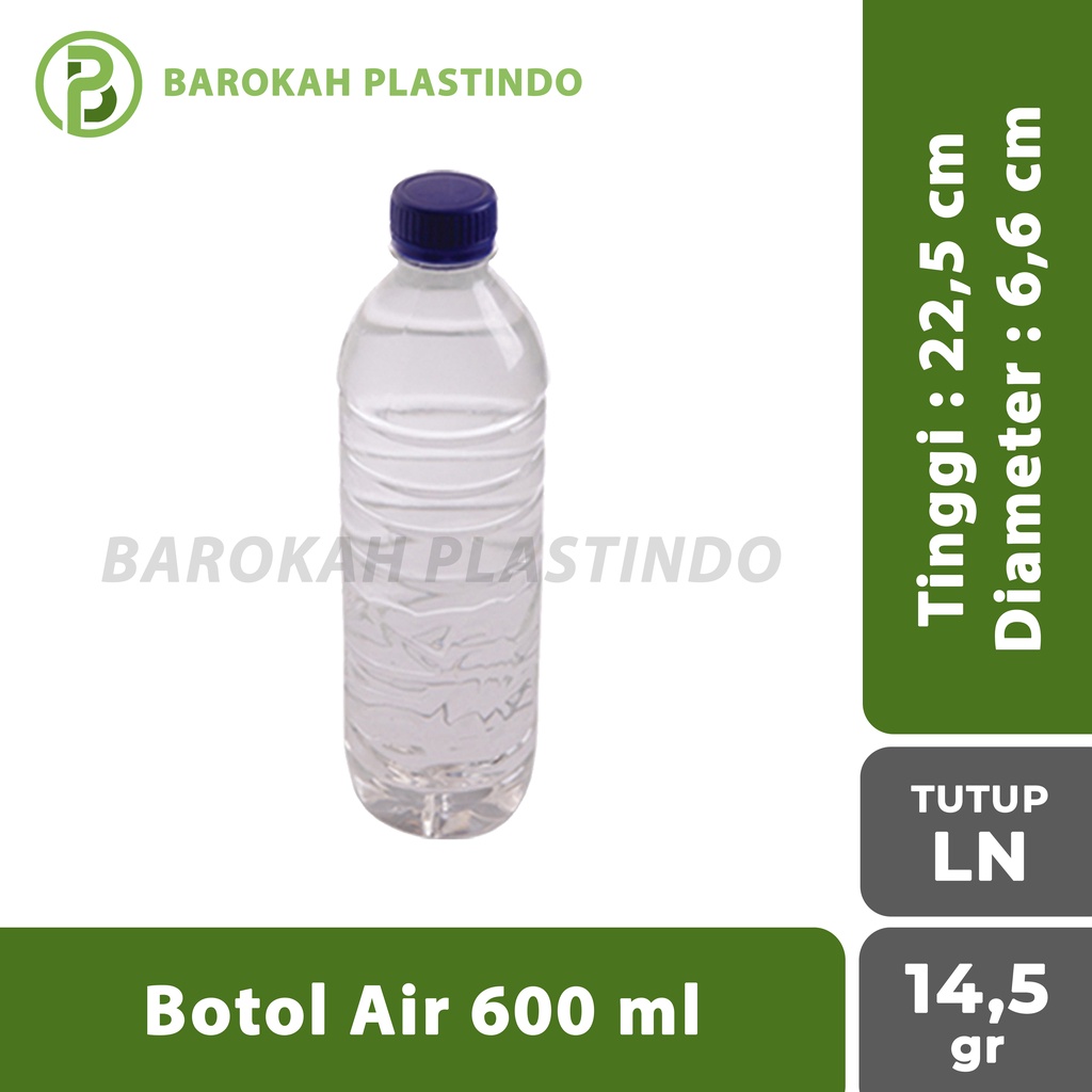 Botol Air 600 ml / Botol Plastik 600 ml / Botol Aqua 600 ml / Botol 600 ml