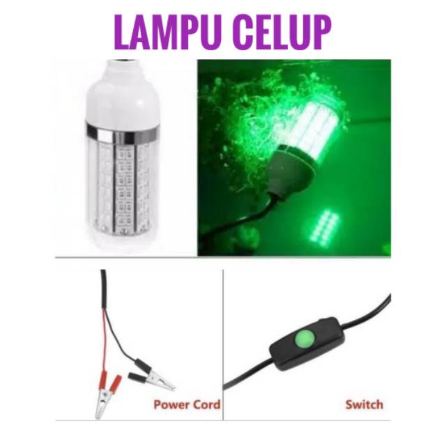 Lampu Celup Alat untuk Mengumpulkan ikan Mancing Malam Hari