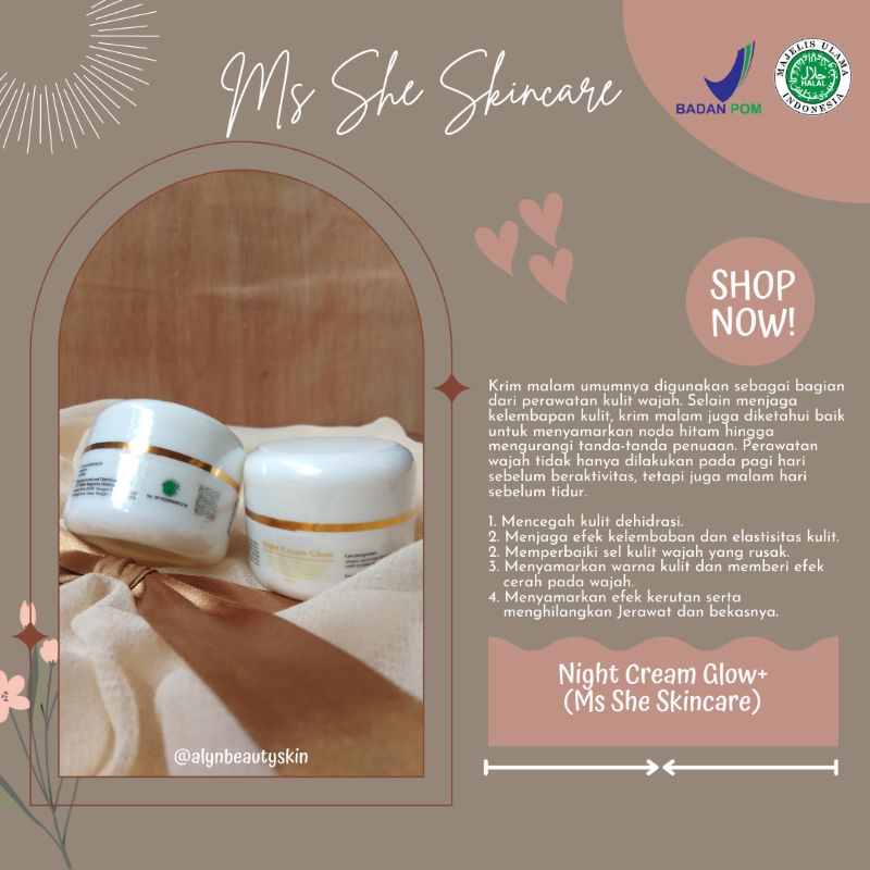 (COD) Ms She Skincare Night Cream Acne