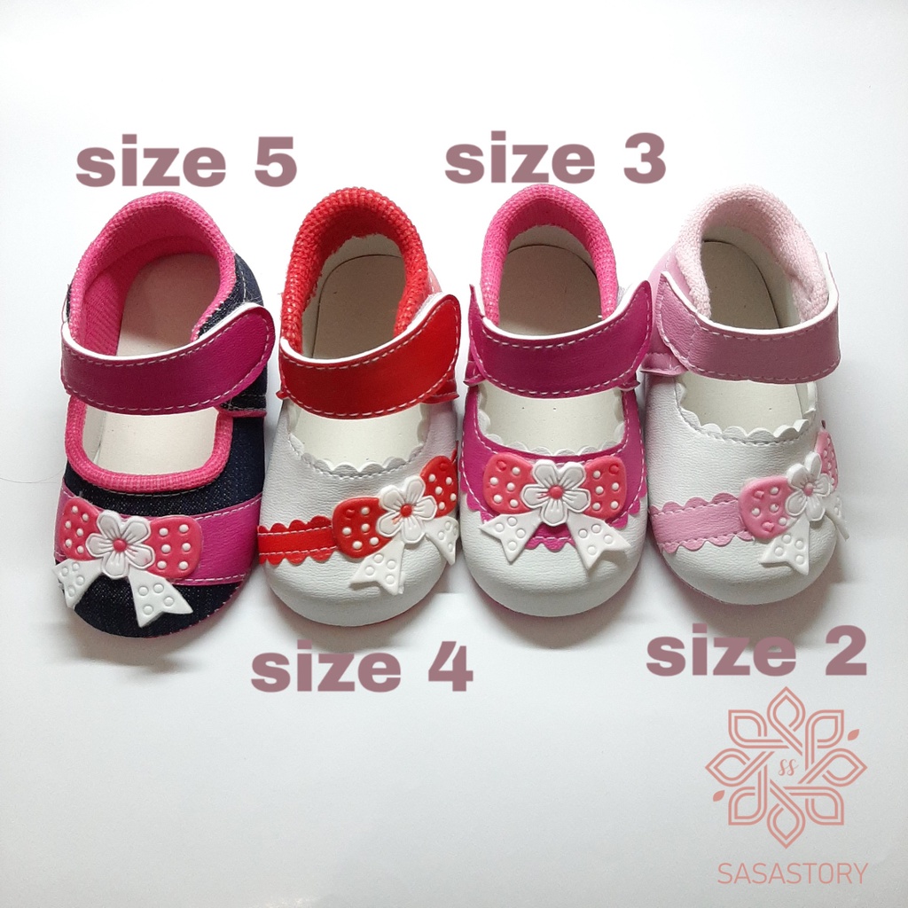 SEPATU BAYI PREWALKER BABY BAYI ANAK PEREMPUAN 0-12 BULAN PITA 0-12 BULAN AP01