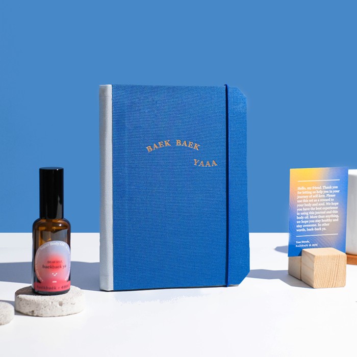 

[RESTOCK] BAÉKBAÉK x IBERÉ SET (Gratitude Journal + Body Oil) - SET BUNDLE