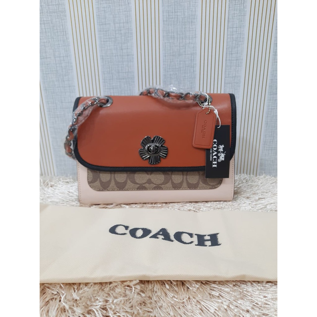 COACH PARKER PREMIUM BLACK HARDWARE EMBOSS