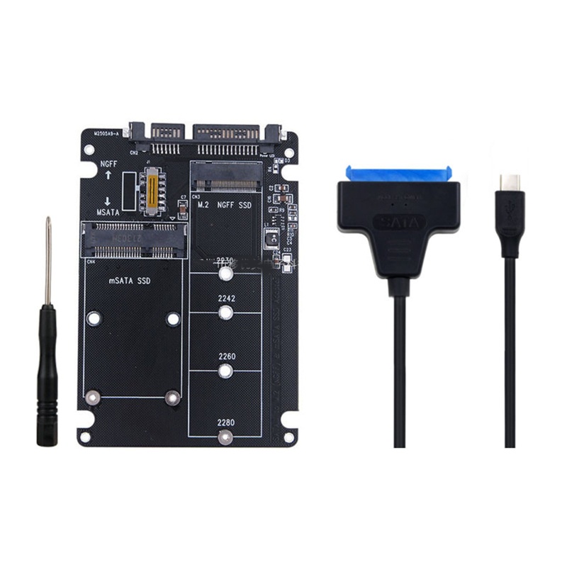 Btsg Untuk M.2 NGFF Atau mSATA Ke Adaptor 2-in-1 NGFF Atau mSATA Converter Reader Card