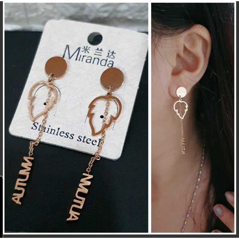 Anting Titanium asli anting giwang titanium Stainless steel Rosegold antt 032