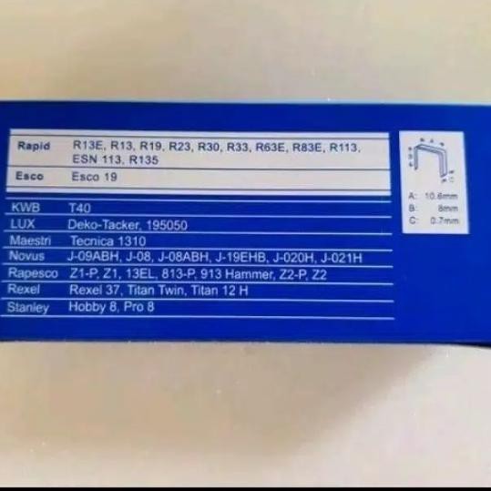 

argaa partai isi Refill Stapler Steples Tembak 8 mm 13/8 Original Benz 5000 pcsH10R01