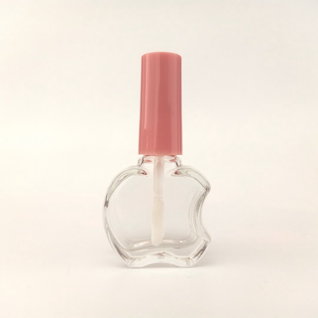 (Minim 20pcs) Botol Lipgloss Apel Tutup Peach 10ml / Liptint Peach / Botol Lip Gloss Bening Apel 10m