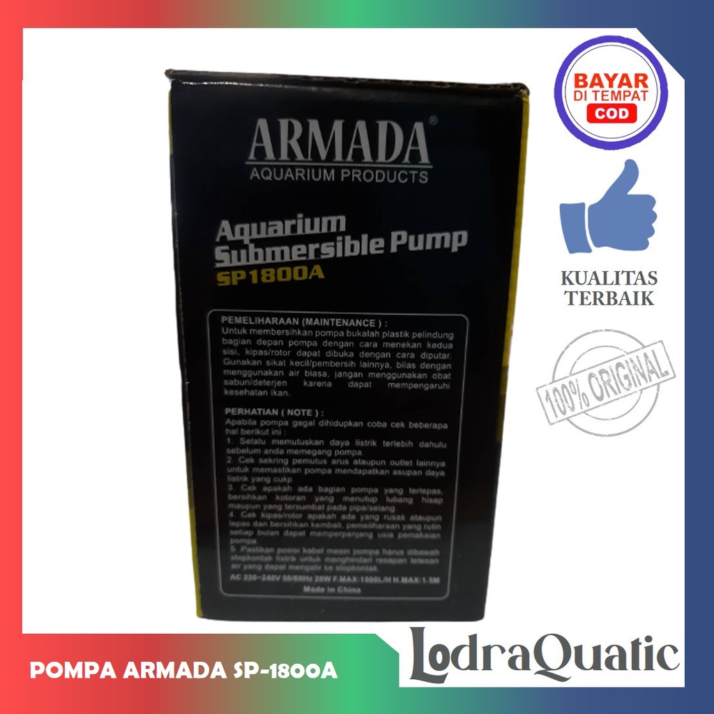 POMPA AIR AQUARIUM ARMADA AM 1800 A NAIK 1,5 METER FILTER AQUARIUM BESAR POMPA AIR HIDROPONIK AQUARIUM POMPA AQUARIUM 1800 POMPA CELUP AQUARIUM POWER HEAD AQUARIUM FILTER AQUARIUM FILTER KOLAM FILTER AQUASCAPE POMPA AIR 1800