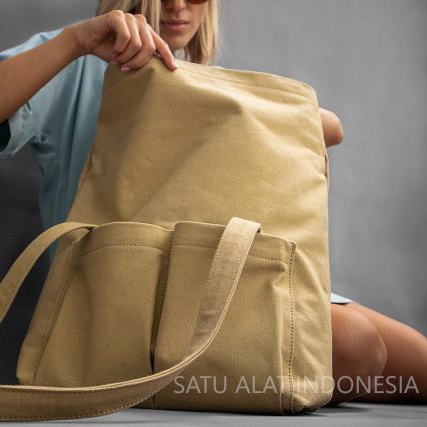 SATU ALAT Tote Bag LUNA 100% Canvas Premium Tebal Tas Kanvas