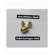 Double  Sock/Sock Sok drat dalam/Sock ¾×¾" kuningan