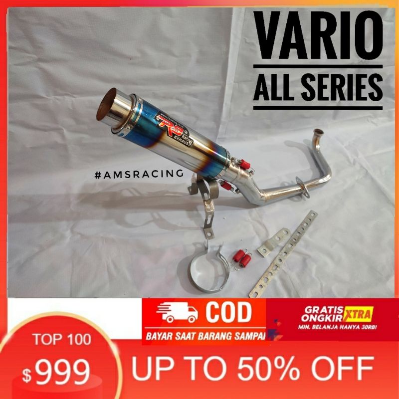 Knalpot racing R9 Vario all series/vario 110 karbu/vario 110 fi/vario 125 old/vario 125 /150 led