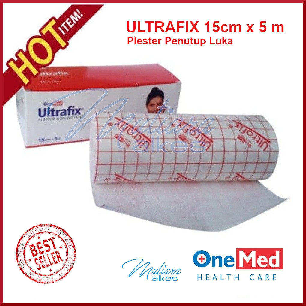 OneMed Ultrafix 15Cm x 5M / Plester Penutup Luka - Ultrafix 15 x 5