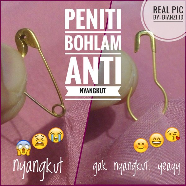 NA Peniti Bohlam / Peniti Hijab / Aksesoris Jilbab / Peniti Labu / JUAL SATUAN