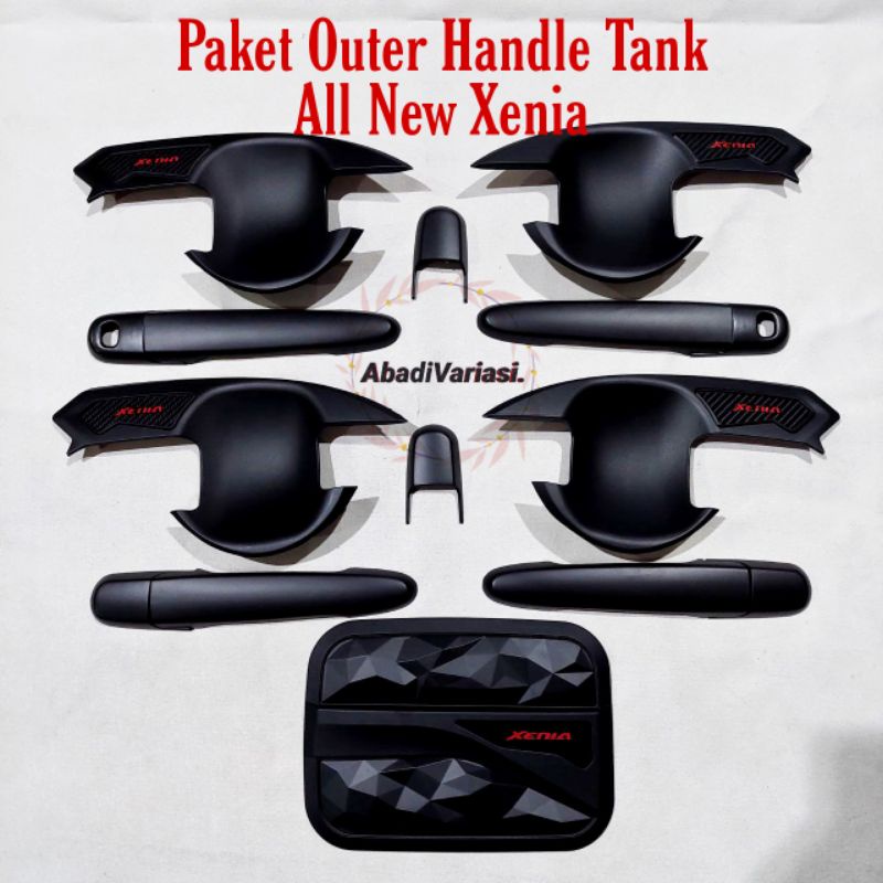 Paket Outer Handle Tank Cover Diamond All New Xenia 2016 - 2020 Hitam