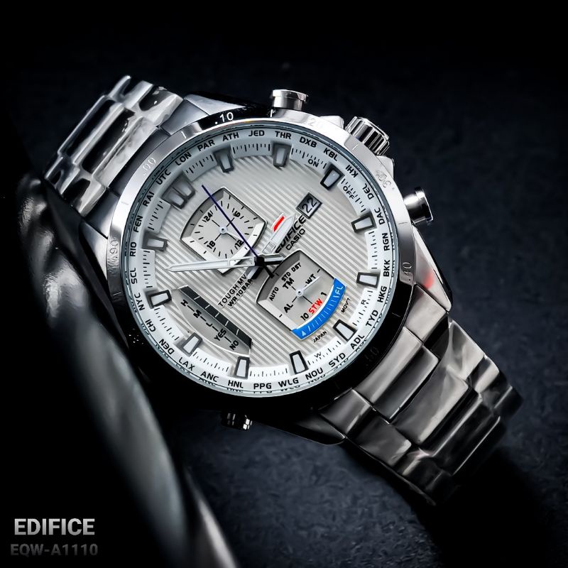 Jam Tangan Pria Merk Casio Edifice Type Eqw-A1110 Original Bm Free Box Set