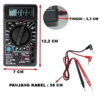 MULTIMETER - AVOMETER - MULTITESTER DIGITAL DT-830B DT830B ALAT PENGUKUR AKURAT