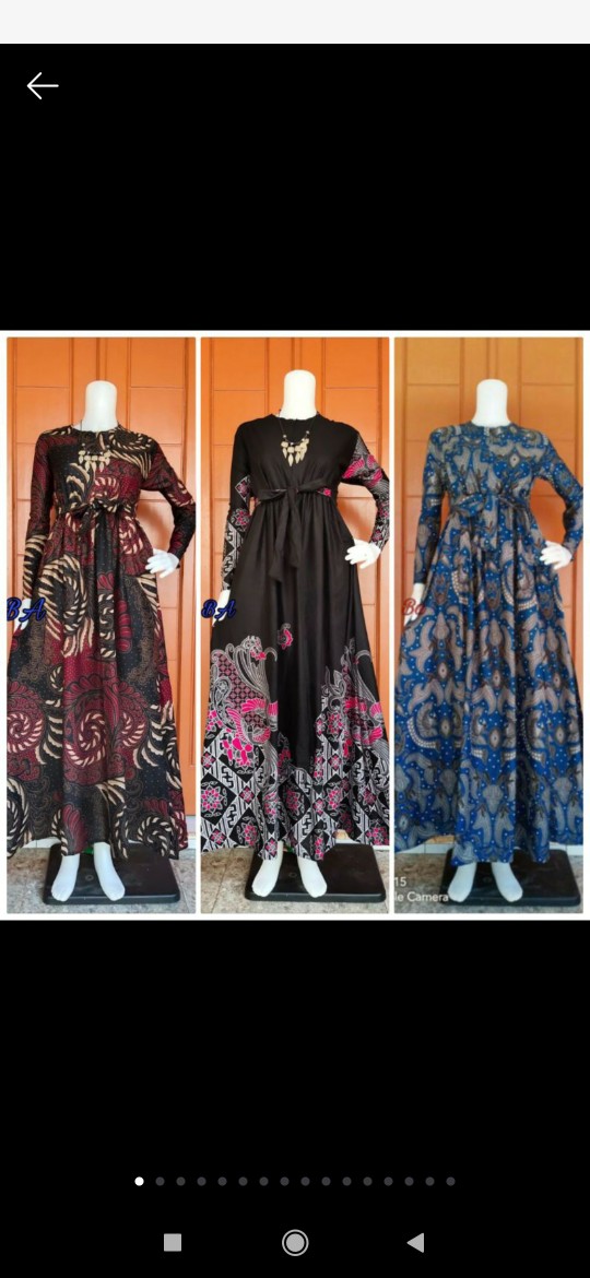Gamis Batik Manggar, Padi,sekar,cantik,kubis,kipas,daun,kupu,nadine,gendis
