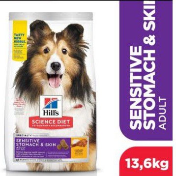 khusus Grab/Gojek Hills Science Diet Sensitive Stomach &amp; Skin Dog Adult 13,6kg~ makanan Anjing