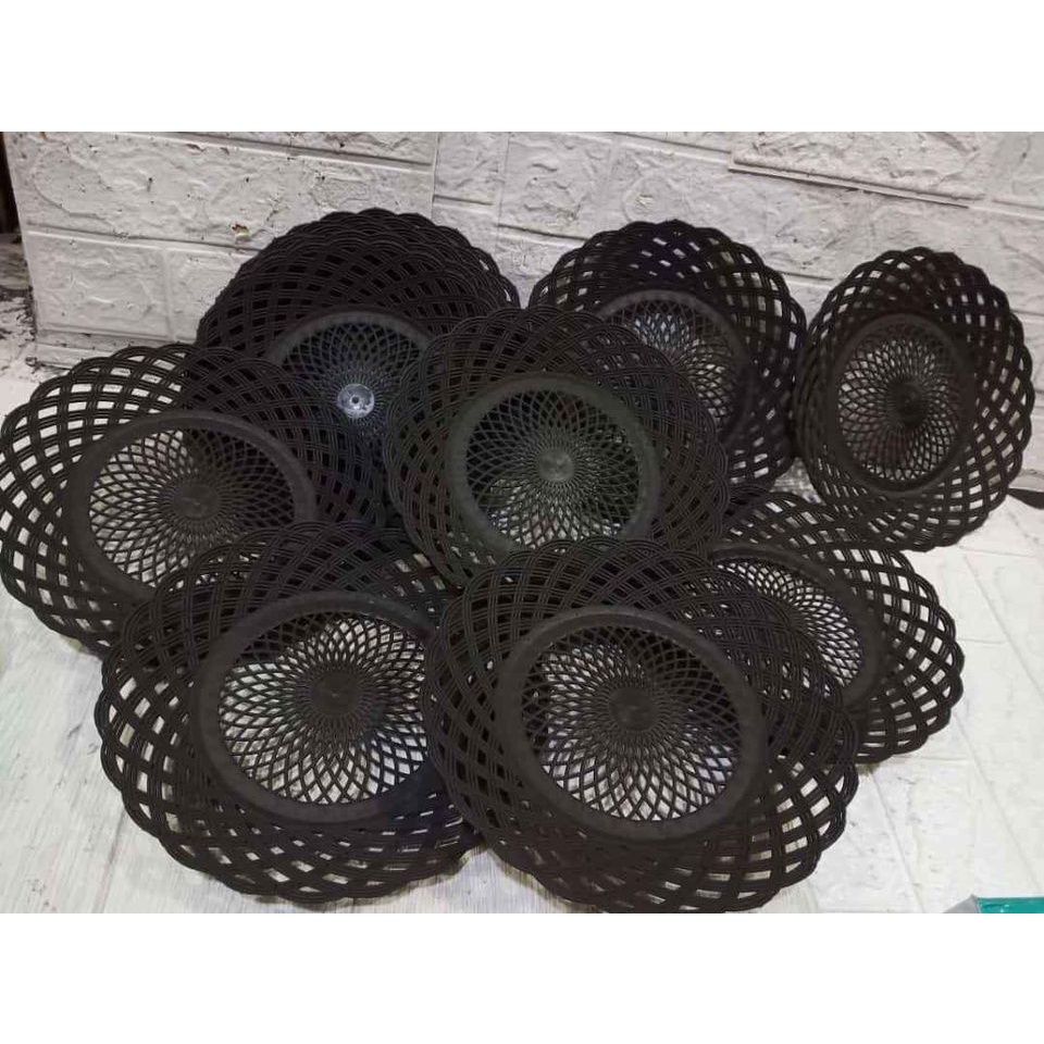 Piring Rotan Plastik Lusinan 1Lusin / 12Pcs BATAM