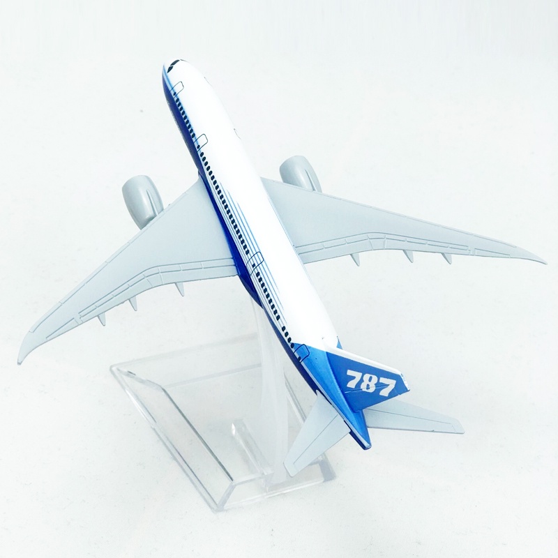 Boeing 787 Model Pesawat Prototype Die-cast Bahan Alloy Ukuran 16CM