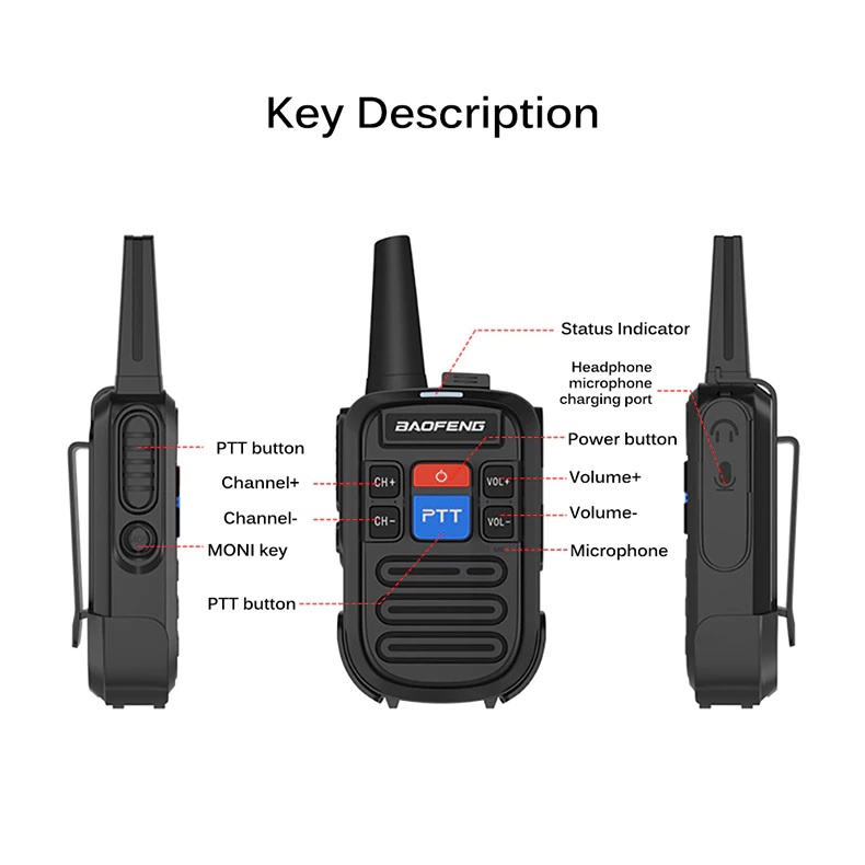 BAOFENG BF-C50 - Mini Single Band Walkie Talkie Set Isi 2pcs - GR