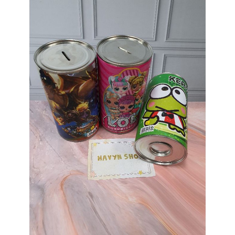 celengan kaleng ukuran L / tempat menabung-4