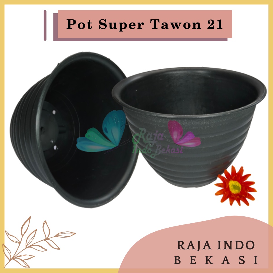 Pot Super Tawon 21 Cm Hitam By Garden Of Love Pot Tawon Putih Bkn Pot Tawon Pirus 18 20 24 25