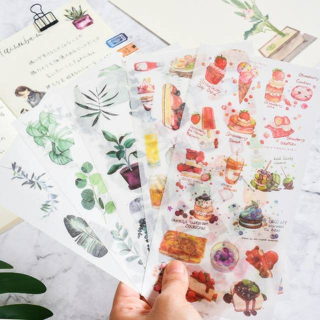 

[LBS] 3 lembar Sticker Set Lucu untuk Bullet Journal Diary Scrapbook Studygram Part II