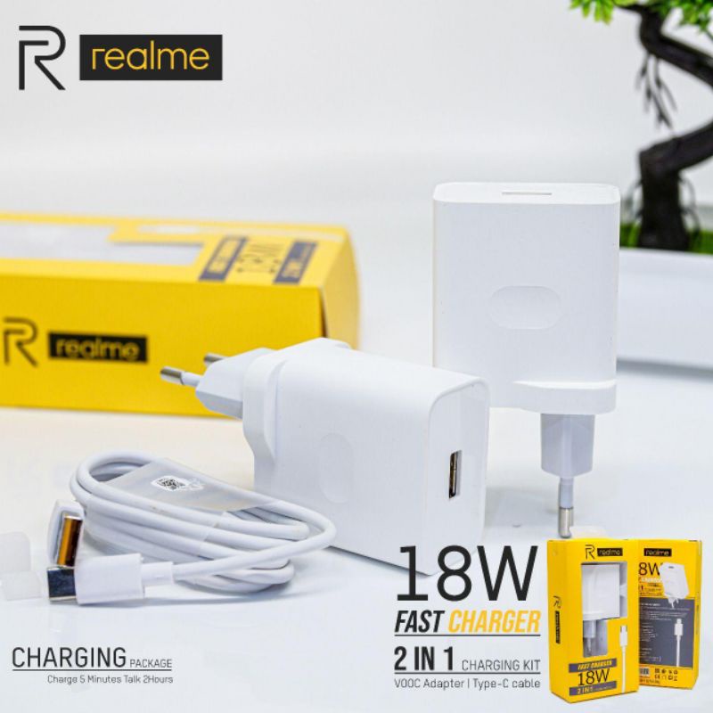 TRAVEL CHARGER REALME 18W TYPE C ORIGINAL 100%