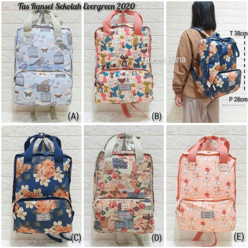 TAS EVERGREEN / TAS RANSEL SEKOLAH /TAS ANAK REMAJA