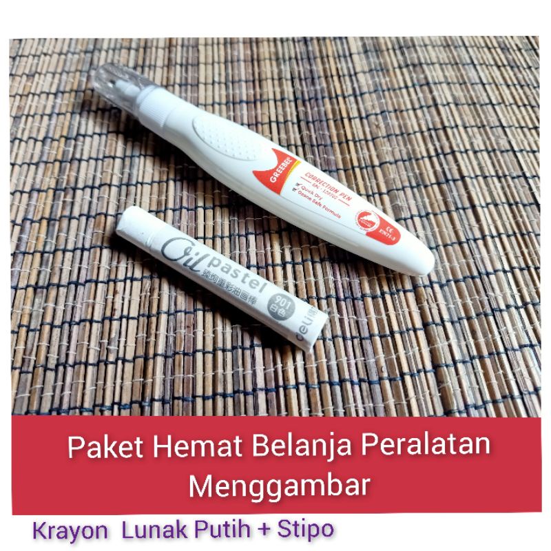 

Krayon Putih Deli Oil Pastel Super Lunak Dan Stipo Correction Pen Greebel Peralatan Menggambar