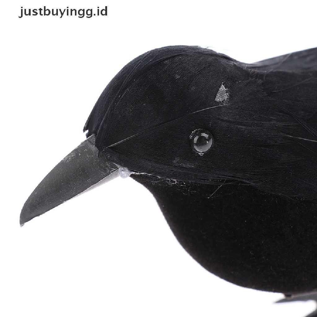 (Justbuyingg.Id) Burung Gagak Hitam Realistis Untuk Dekorasi Halloween