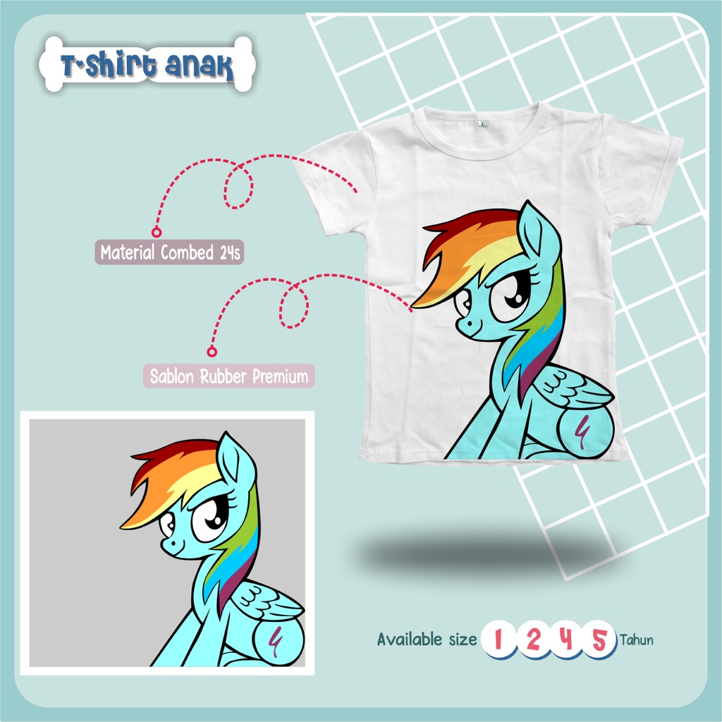 Baju Anak Perempuan / Kaos Anak Perempuan / Kaos Little Pony / Kaos UNICORN / Kaos Anak 1 sampai 5 tahun/ Kaos bayi / Kaos Perempuan