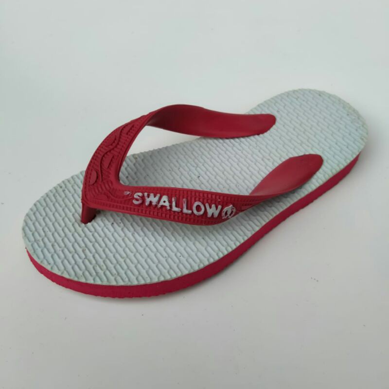SANDAL JEPIT SWALLOW  DEWASA DAN ANAK MURAH-MERAH(7,5/19CM)