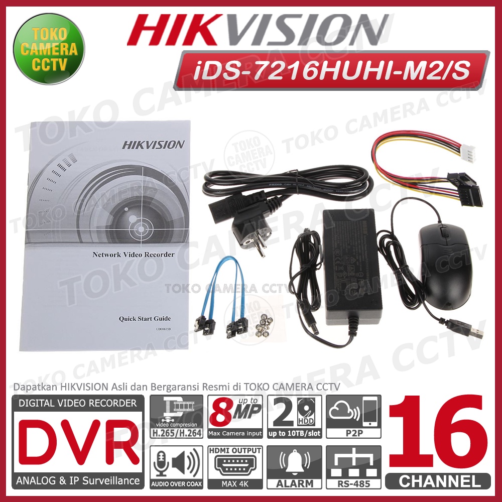 DVR HIKVISION 16 CHANNEL iDS-7216HUHI-M2/S