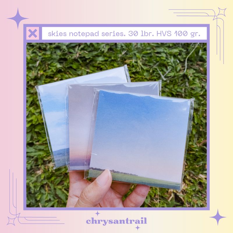 

CHRYSANTRAIL - Skies Series Memopad Memo Notepad Aesthetic