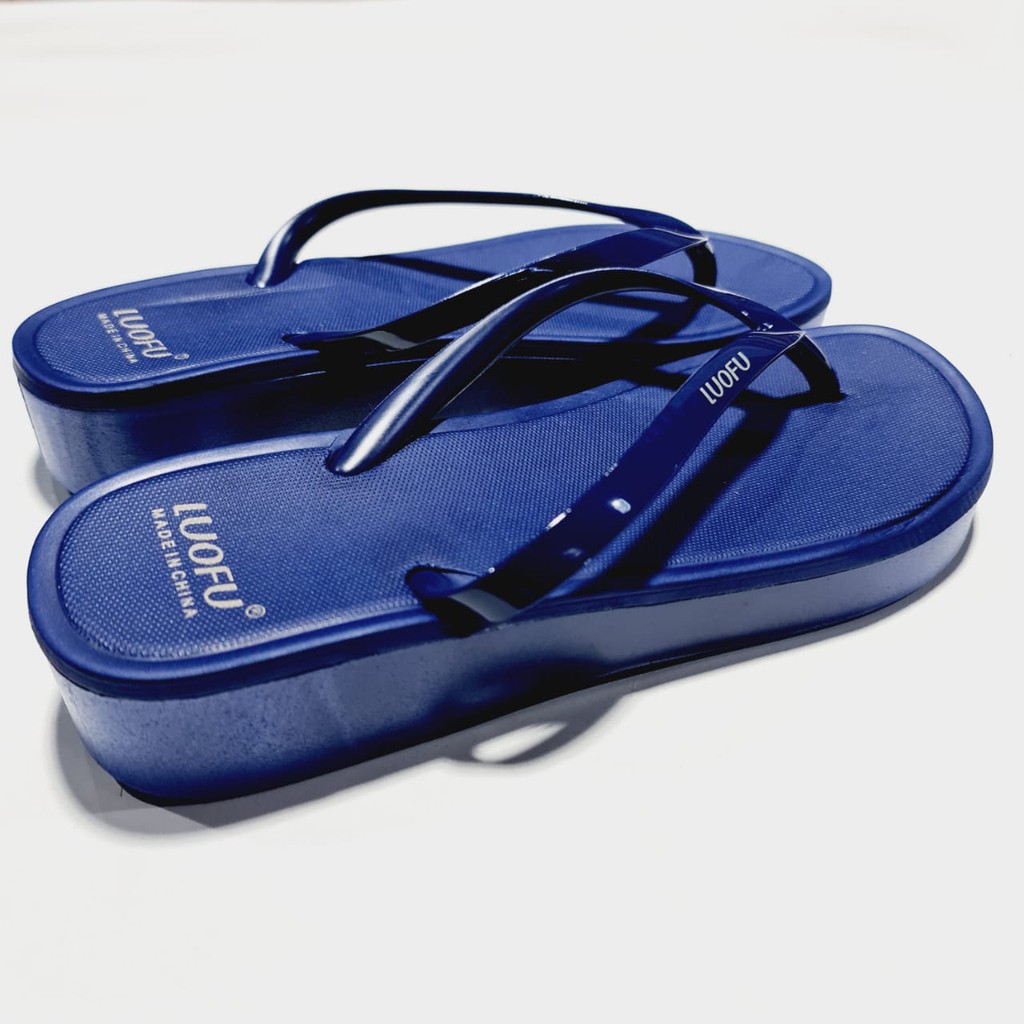 jelly sandal jepit wanita luofu import sendal cewek karet F2268BW