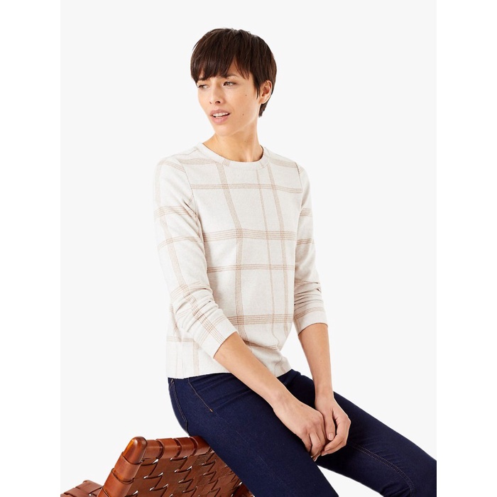 jaket wanita MARKS & SPENCER - Sweater Wanita - CC Straight Fit Sweatshirt - IVORY MIX, 20 kekinian 