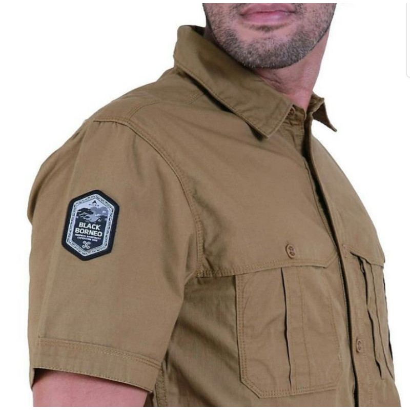 DISKON KEMEJA BLACK BORNEO KALAMANTARA RIPSTOCK OUTDOOR.IDN