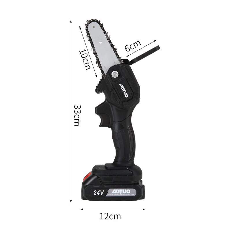 Taffware Gergaji Mesin Cordless Chainsaw 24V 800W - D2605 - Black