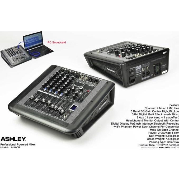 Power Mixer ASHLEY LM400P / LM 400P / LM400 P ORIGINAL ASHLEY
