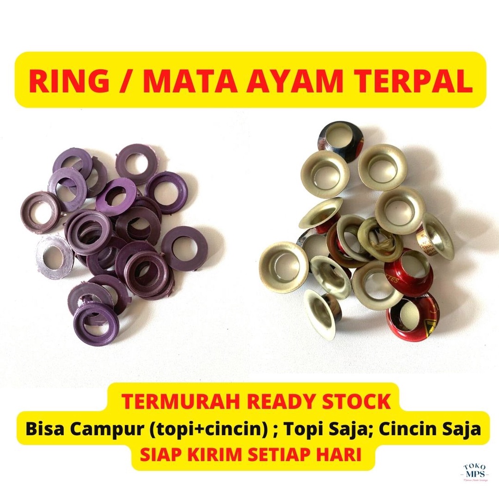 Ring Terpal / Mata Ayam Plastik  KILOAN Terpal,  bonus biji tanaman