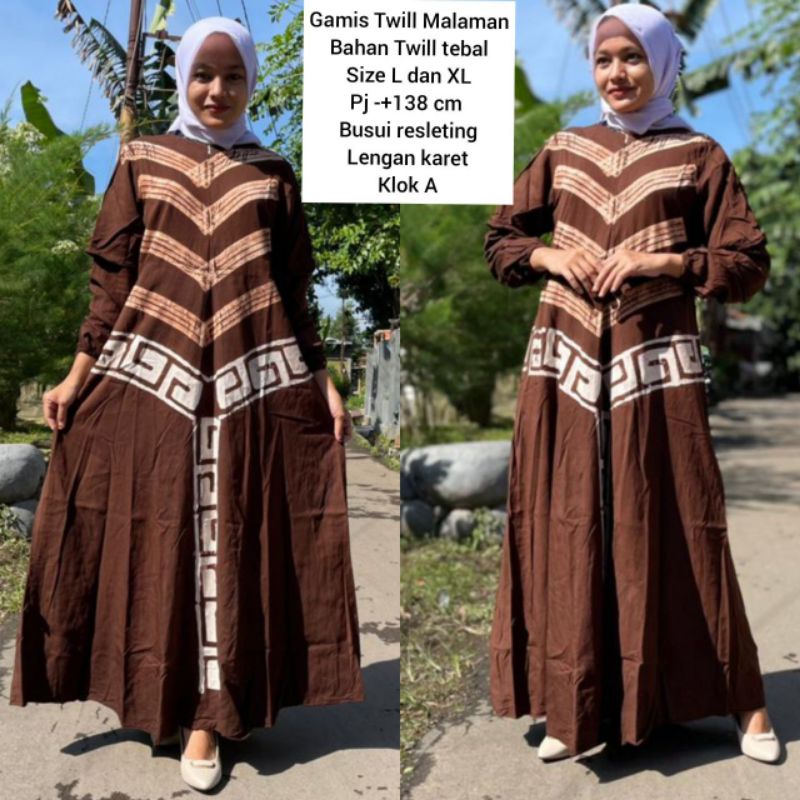 Gamis twill (ori jeruk mas)