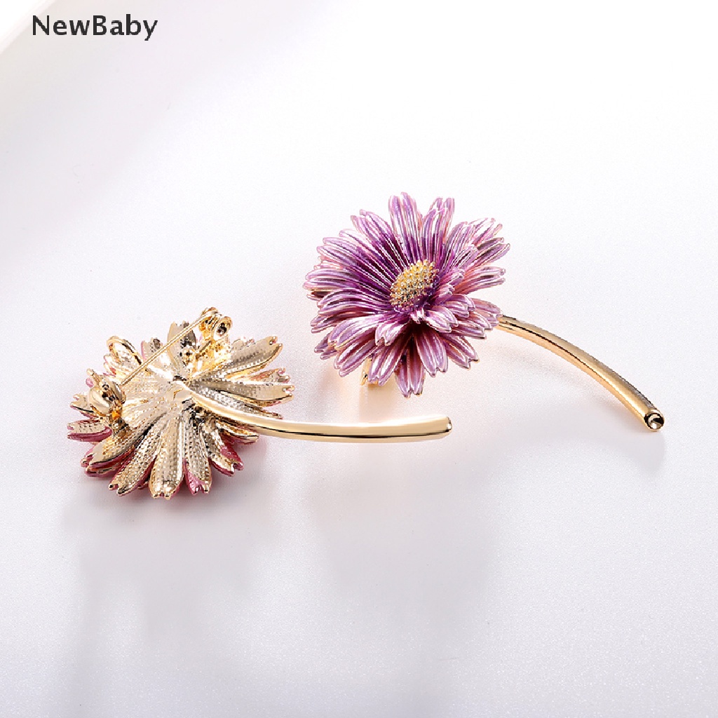 Newbaby Bros Pin Enamel Bunga Aster Untuk Aksesoris Pakaian Wanita