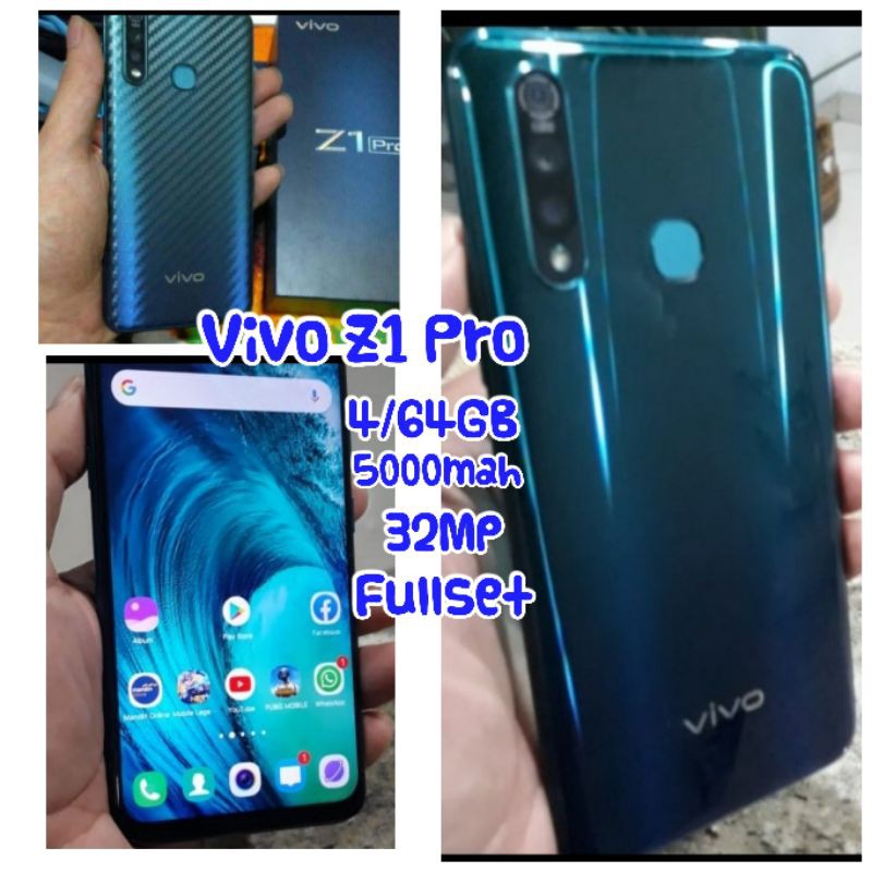 Hp Vivo Z1 Pro Ram 4GB Internal 64GB Full set