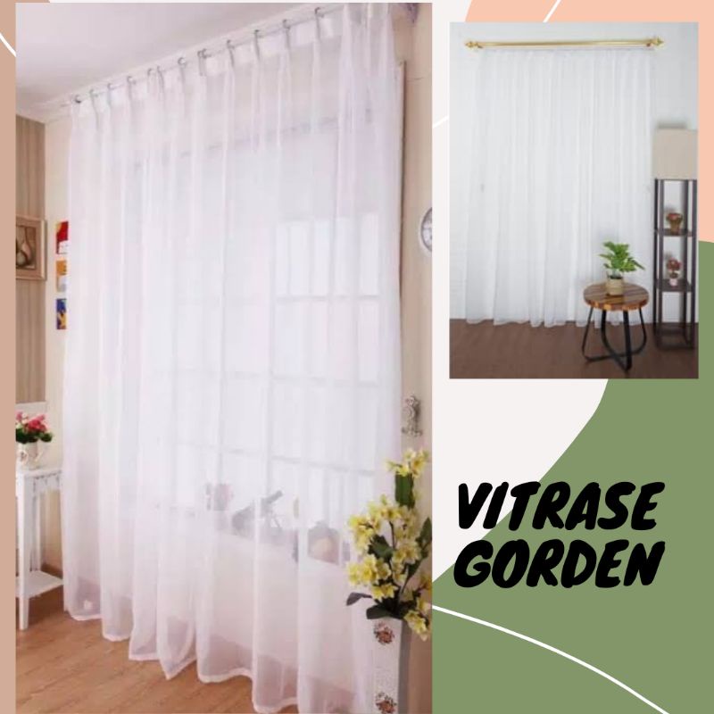 VITRASE GORDEN  IMPORT POLOS/DALEMAN GORDEN PUTIH TIPIS TRANSFARAN INER JENDELA