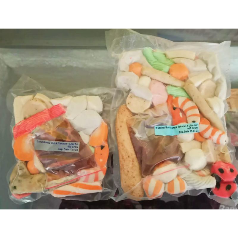 

Baso seafood mix uk 900gr plus bumbu