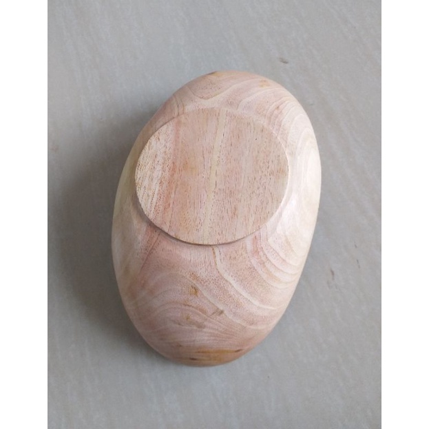 mangkok oval/ mangkok bulan sabit 20cm mahoni